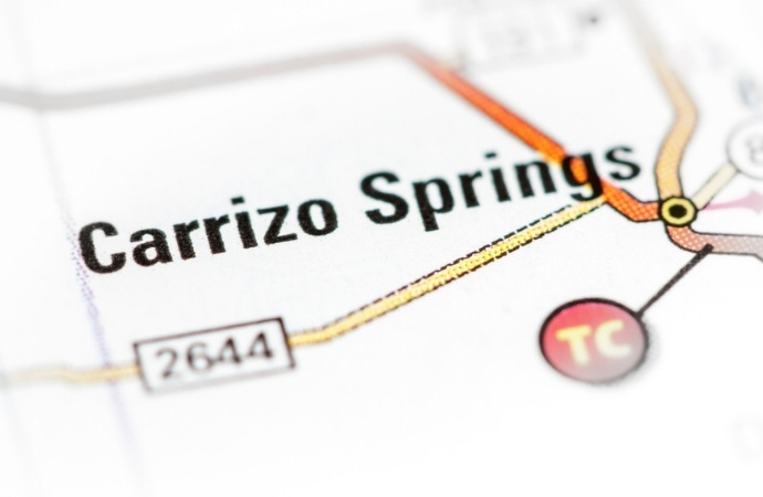 carrizo springs in a map