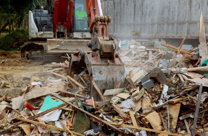 debris from a construction site