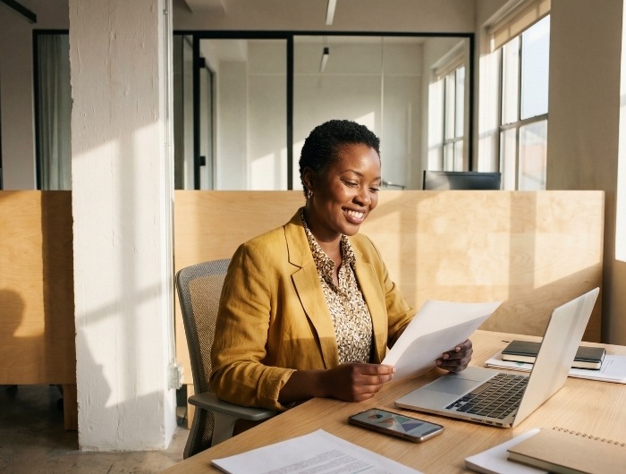 contractor feeling relieved after a call with their waste hauler